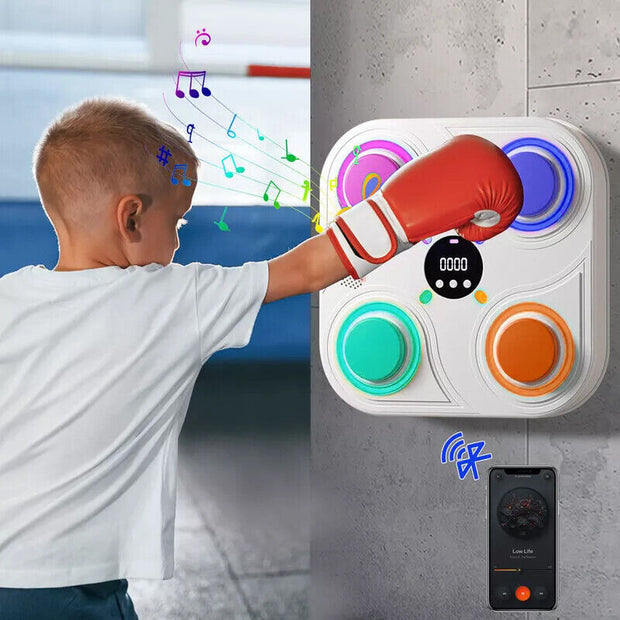 Smart Punching Boxing Electronic Music Machine Home Training Bluetooth With LED.