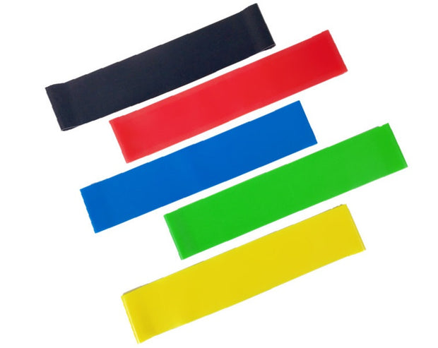 LikeGlobal yoga resistance rubber bands in various colors for fitness exercises and strength training.
