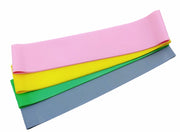 LikeGlobal yoga resistance rubber bands in pink, yellow, green, and gray for fitness, yoga, and rehabilitation exercises.